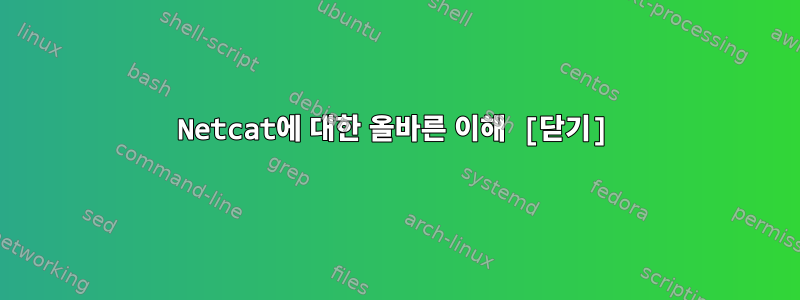 Netcat에 대한 올바른 이해 [닫기]