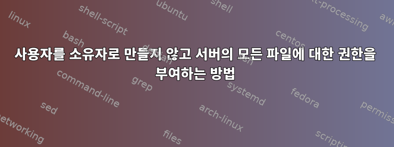 사용자를 소유자로 만들지 않고 서버의 모든 파일에 대한 권한을 부여하는 방법