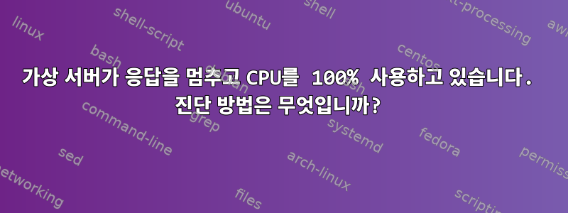 가상 서버가 응답을 멈추고 CPU를 100% 사용하고 있습니다. 진단 방법은 무엇입니까?