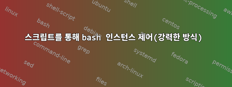 스크립트를 통해 bash 인스턴스 제어(강력한 방식)