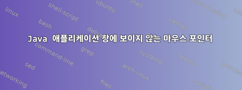 Java 애플리케이션 창에 보이지 않는 마우스 포인터