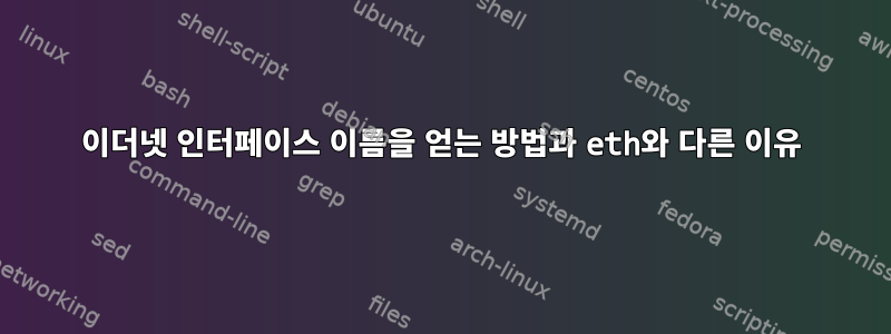 이더넷 인터페이스 이름을 얻는 방법과 eth와 다른 이유