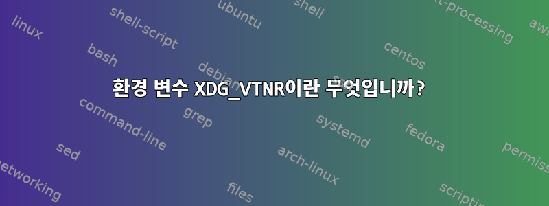 환경 변수 XDG_VTNR이란 무엇입니까?