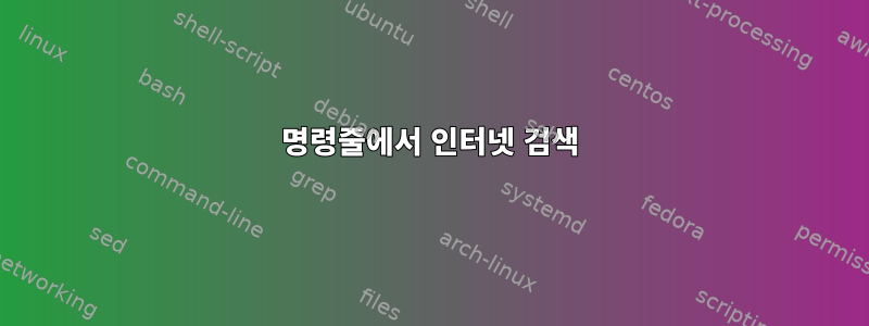 명령줄에서 인터넷 검색