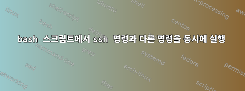 bash 스크립트에서 ssh 명령과 다른 명령을 동시에 실행