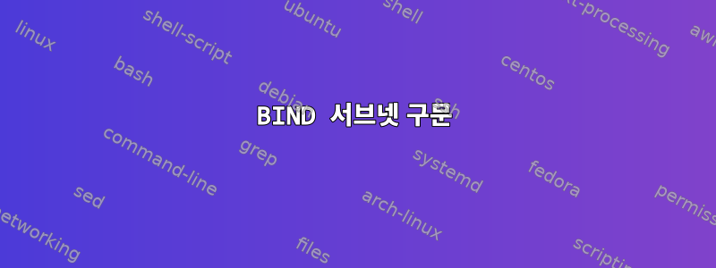 BIND 서브넷 구문