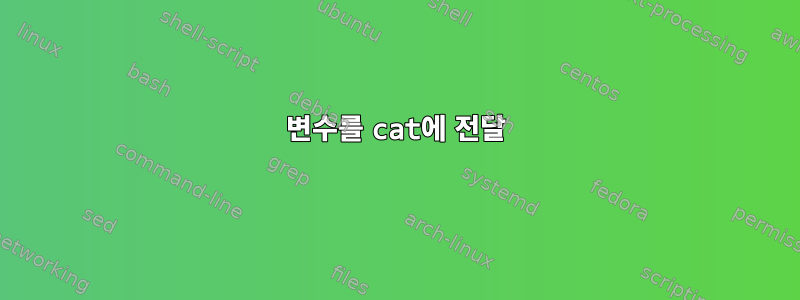 변수를 cat에 전달