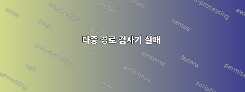 다중 경로 검사기 실패