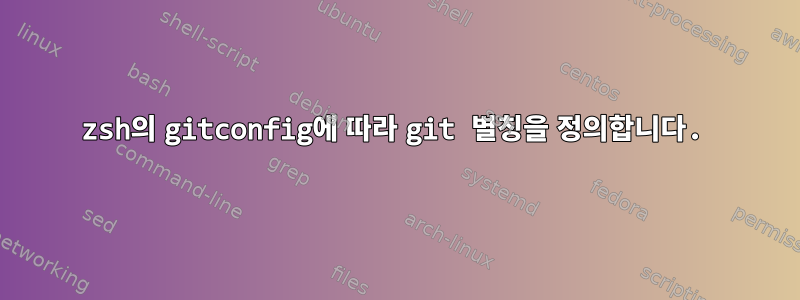 zsh의 gitconfig에 따라 git 별칭을 정의합니다.