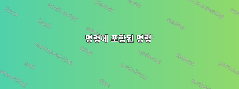 명령에 포함된 명령