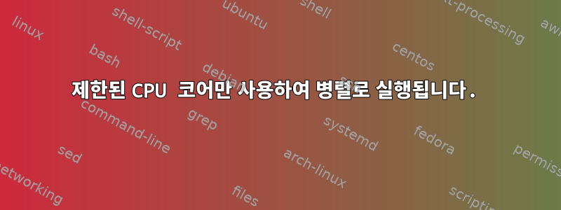 제한된 CPU 코어만 사용하여 병렬로 실행됩니다.