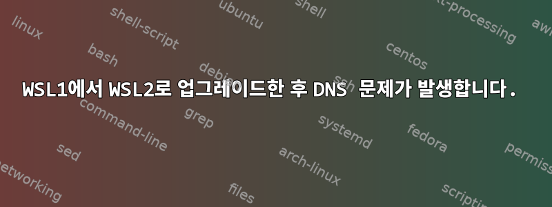 WSL1에서 WSL2로 업그레이드한 후 DNS 문제가 발생합니다.