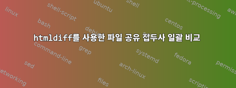 htmldiff를 사용한 파일 공유 접두사 일괄 비교