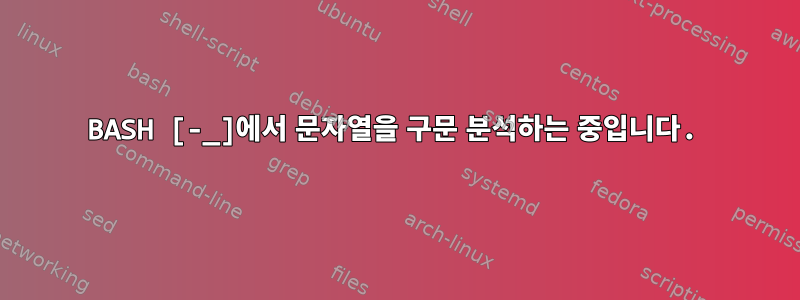 BASH [-_]에서 문자열을 구문 분석하는 중입니다.