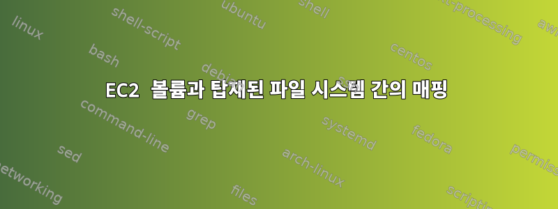 EC2 볼륨과 탑재된 파일 시스템 간의 매핑