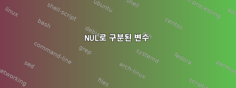 NUL로 구분된 변수