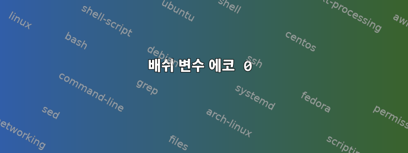 배쉬 변수 에코 0