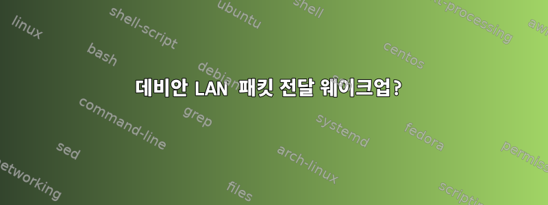 데비안 LAN 패킷 전달 웨이크업?