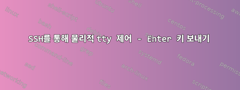 SSH를 통해 물리적 tty 제어 - Enter 키 보내기