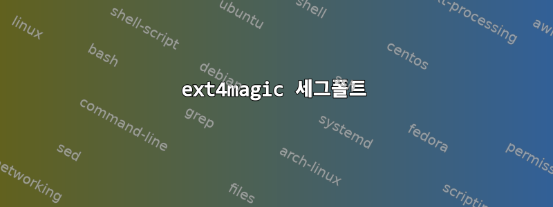 ext4magic 세그폴트