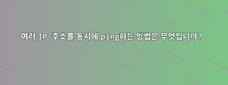 여러 IP 주소를 동시에 ping하는 방법은 무엇입니까?