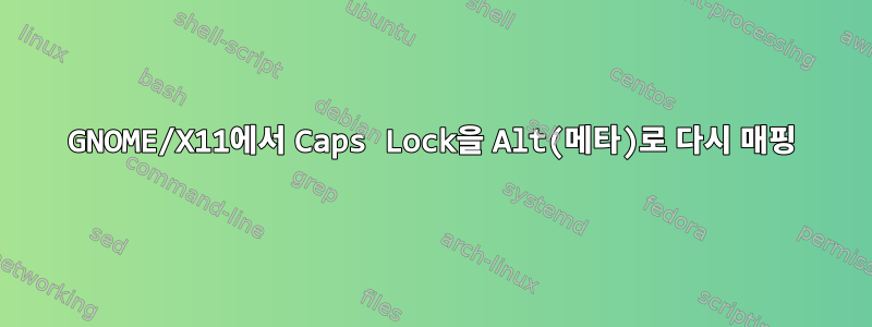 GNOME/X11에서 Caps Lock을 Alt(메타)로 다시 매핑