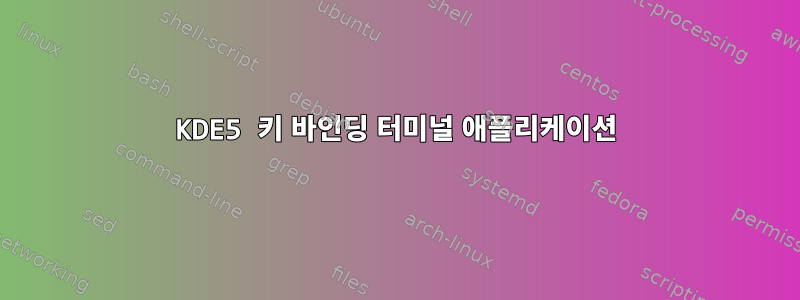 KDE5 키 바인딩 터미널 애플리케이션