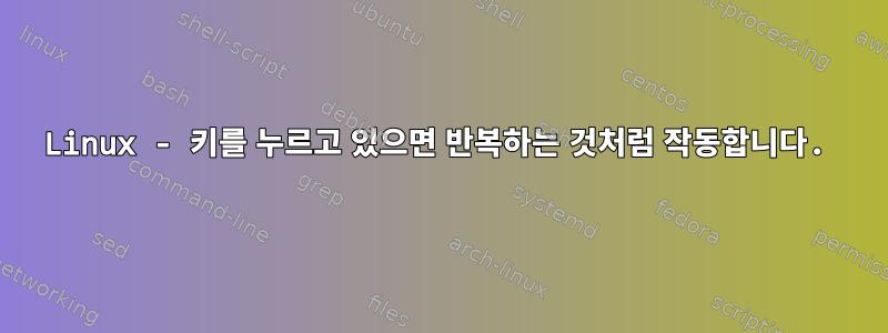 Linux - 키를 누르고 있으면 반복하는 것처럼 작동합니다.