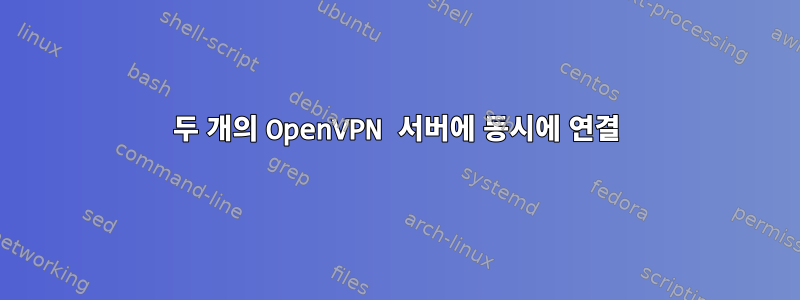 두 개의 OpenVPN 서버에 동시에 연결