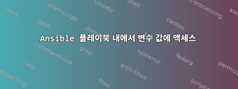 Ansible 플레이북 내에서 변수 값에 액세스