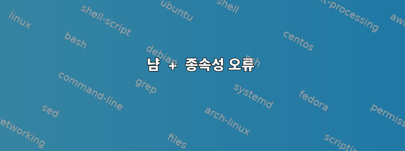 냠 + 종속성 오류