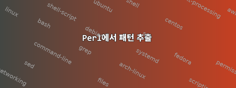 Perl에서 패턴 추출