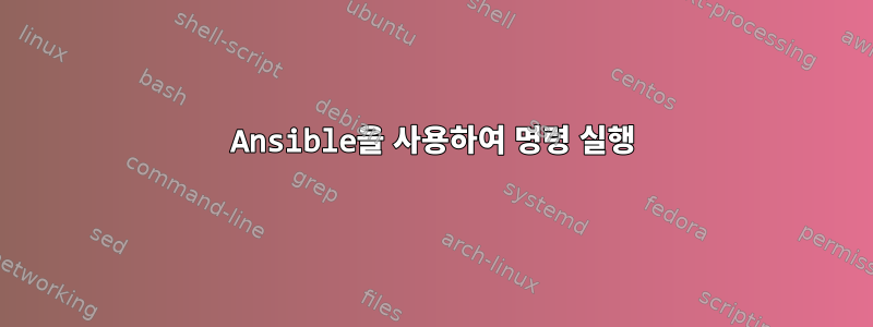 Ansible을 사용하여 명령 실행