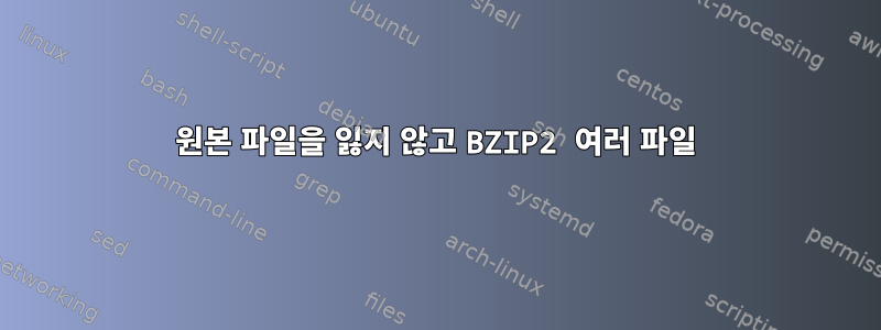 원본 파일을 잃지 않고 BZIP2 여러 파일