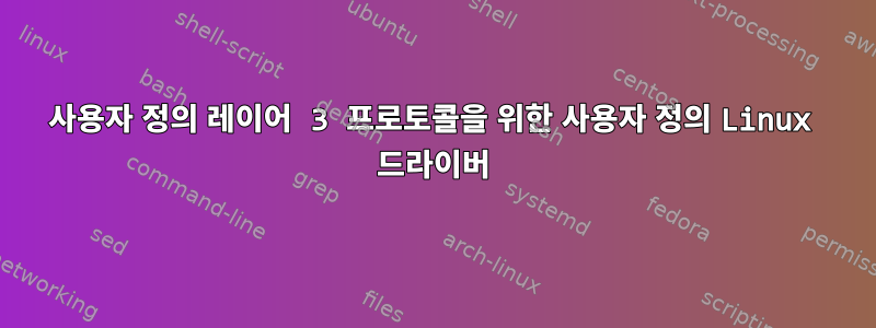 사용자 정의 레이어 3 프로토콜을 위한 사용자 정의 Linux 드라이버