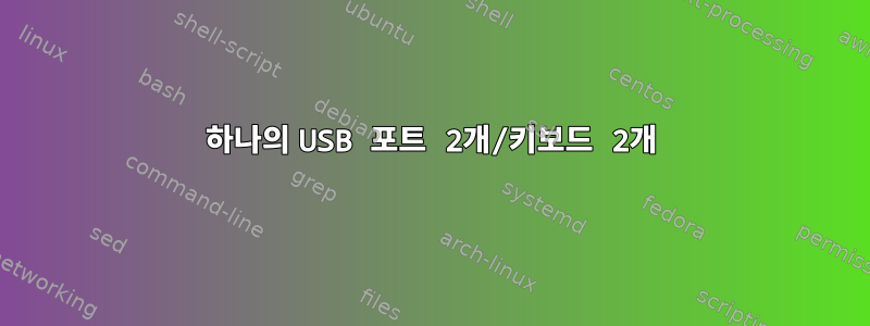 하나의 USB 포트 2개/키보드 2개