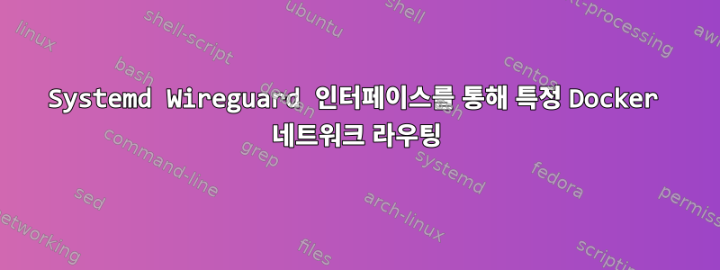 Systemd Wireguard 인터페이스를 통해 특정 Docker 네트워크 라우팅