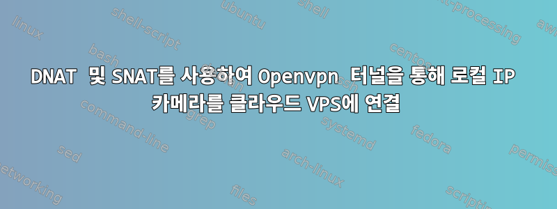 DNAT 및 SNAT를 사용하여 Openvpn 터널을 통해 로컬 IP 카메라를 클라우드 VPS에 연결