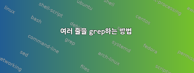 여러 줄을 grep하는 방법