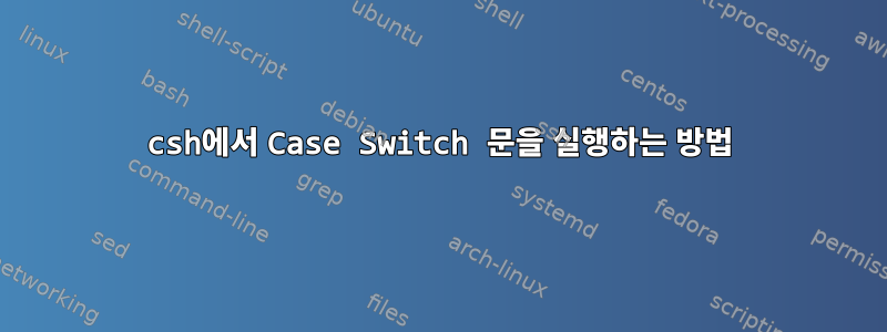 csh에서 Case Switch 문을 실행하는 방법