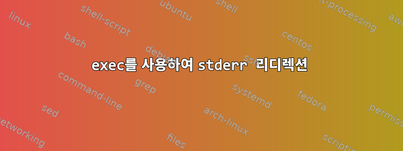 exec를 사용하여 stderr 리디렉션