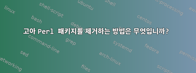 고아 Perl 패키지를 제거하는 방법은 무엇입니까?