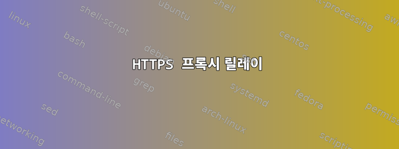 HTTPS 프록시 릴레이