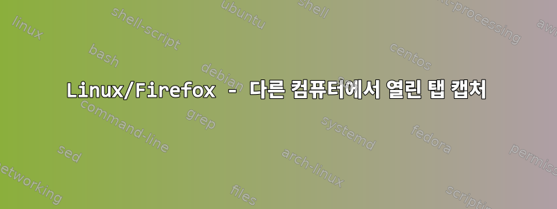 Linux/Firefox - 다른 컴퓨터에서 열린 탭 캡처