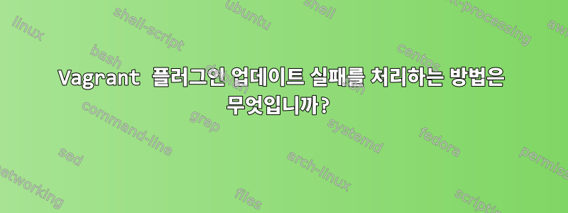 Vagrant 플러그인 업데이트 실패를 처리하는 방법은 무엇입니까?