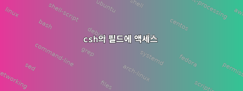 csh의 필드에 액세스