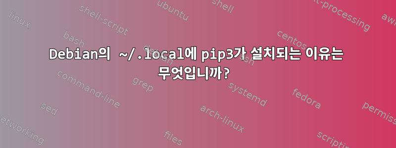 Debian의 ~/.local에 pip3가 설치되는 이유는 무엇입니까?