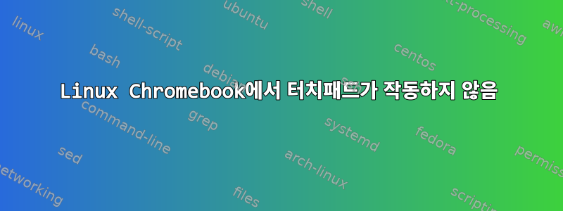 Linux Chromebook에서 터치패드가 작동하지 않음