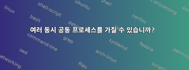 여러 동시 공동 프로세스를 가질 수 있습니까?