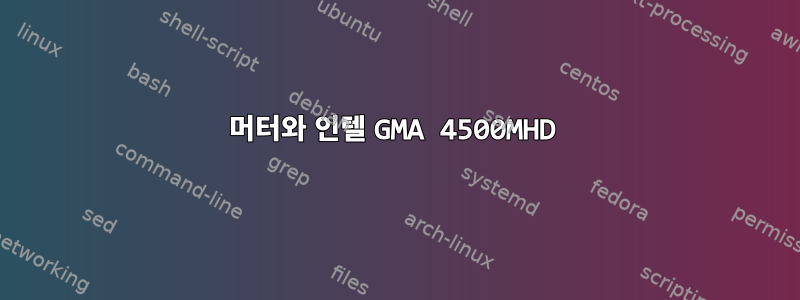 머터와 인텔 GMA 4500MHD